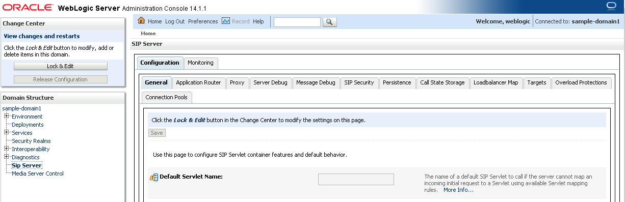 OCCAS Admin Console