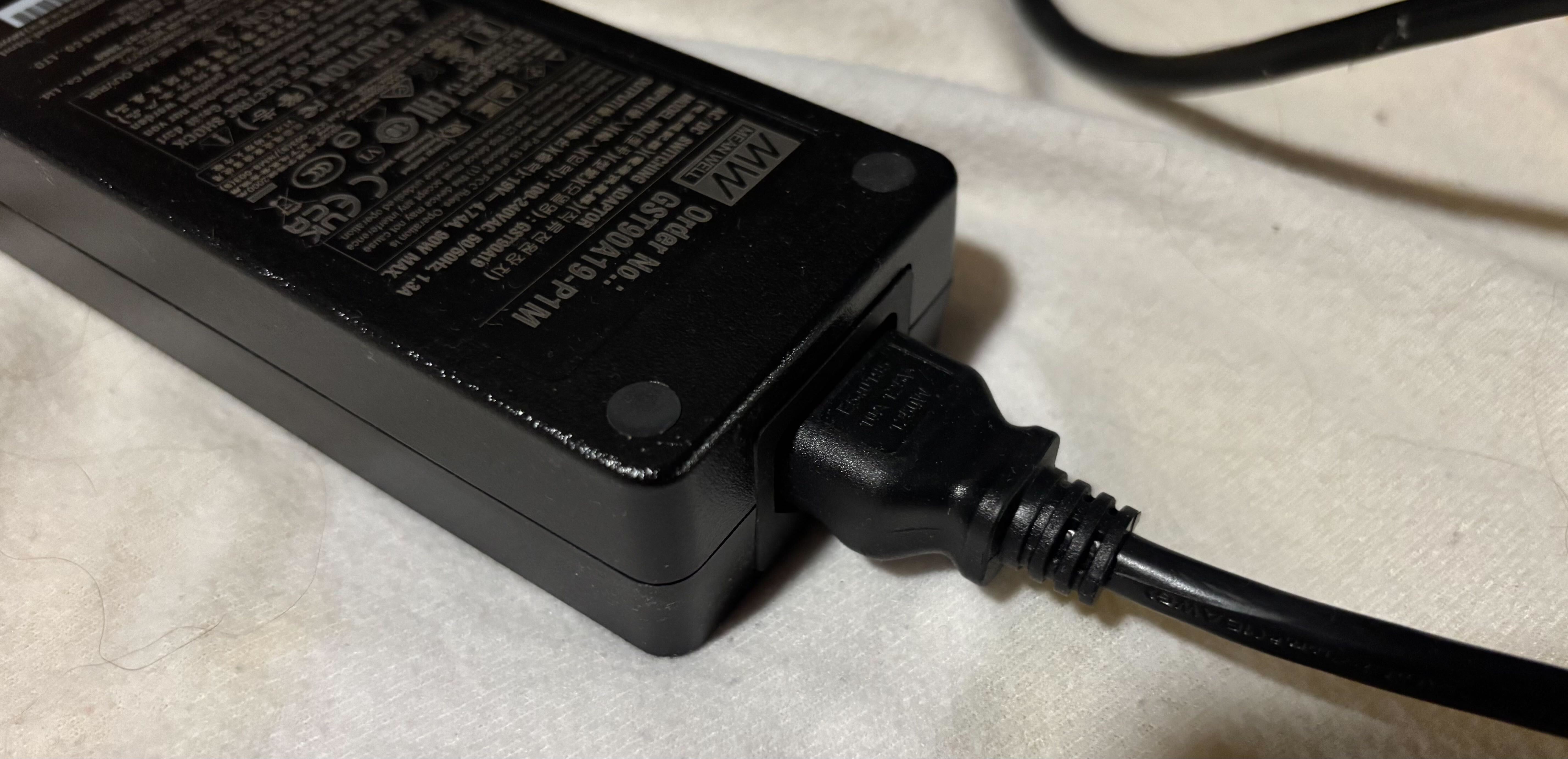 power cord to AC adapter power cord to AC adapter