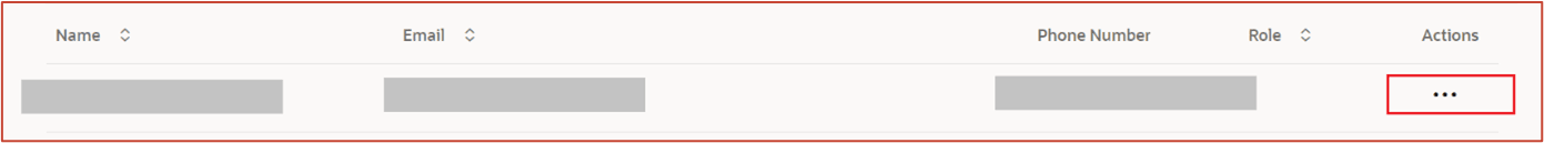 Actions button on the GUI to delete a user Actions button on the GUI to delete a user