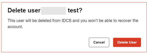 Delete user confirmation on the GUI Delete user confirmation on the GUI