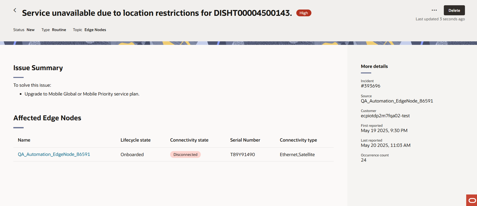 This screen capture shows the device details page for the ECP and GBU Admin. This screen capture shows the device details page for the ECP and GBU Admin.