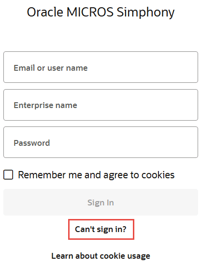 Screenshot of the sign in page with “Can’t sign in?” in a red box towards the bottom. Screenshot of the sign in page with “Can’t sign in?” in a red box towards the bottom.