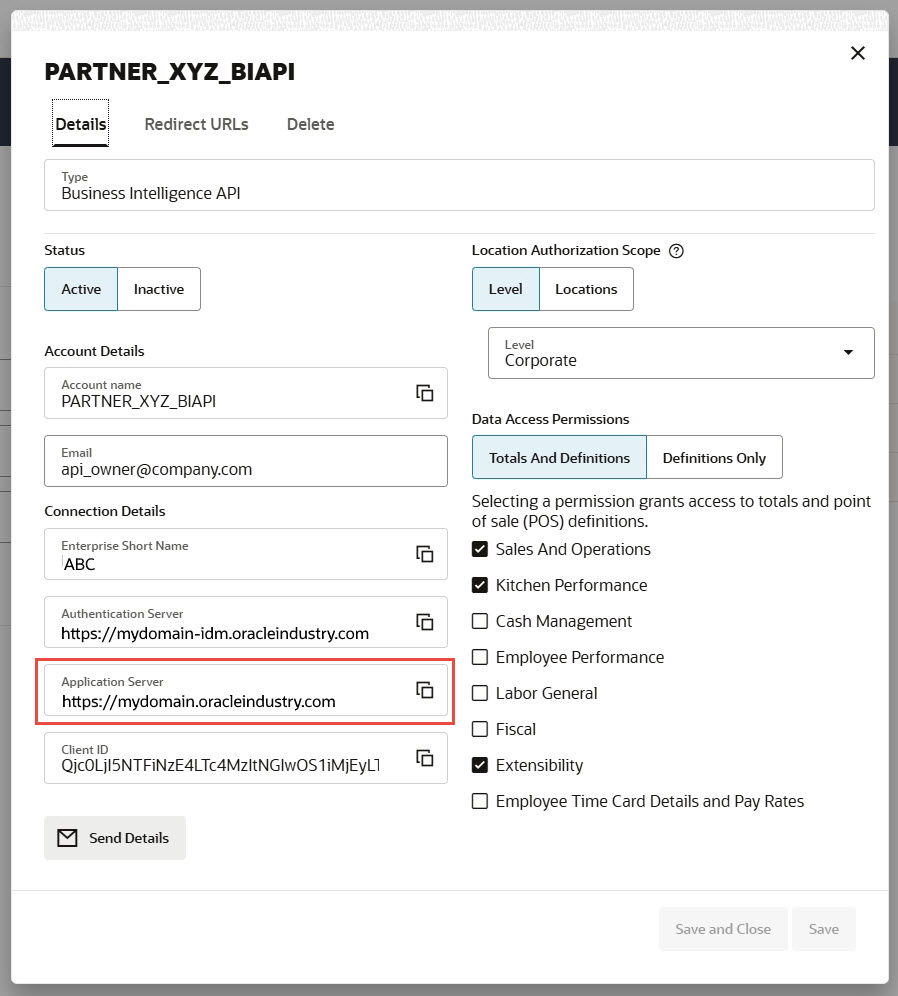 Screenshot of the account page with the Application Server field in a red box Screenshot of the account page with the Application Server field in a red box
