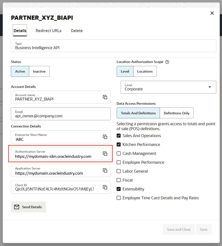 Screenshot of the account page with the Authentication Server field in a red box Screenshot of the account page with the Authentication Server field in a red box