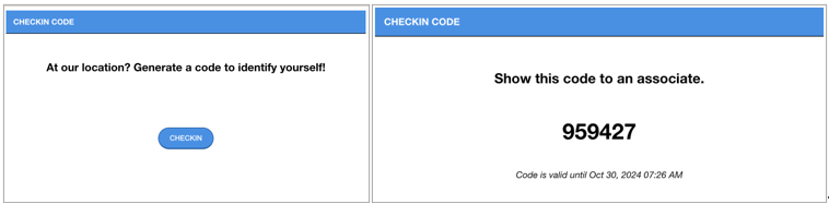 This image shows checkin codes. This image shows checkin codes.