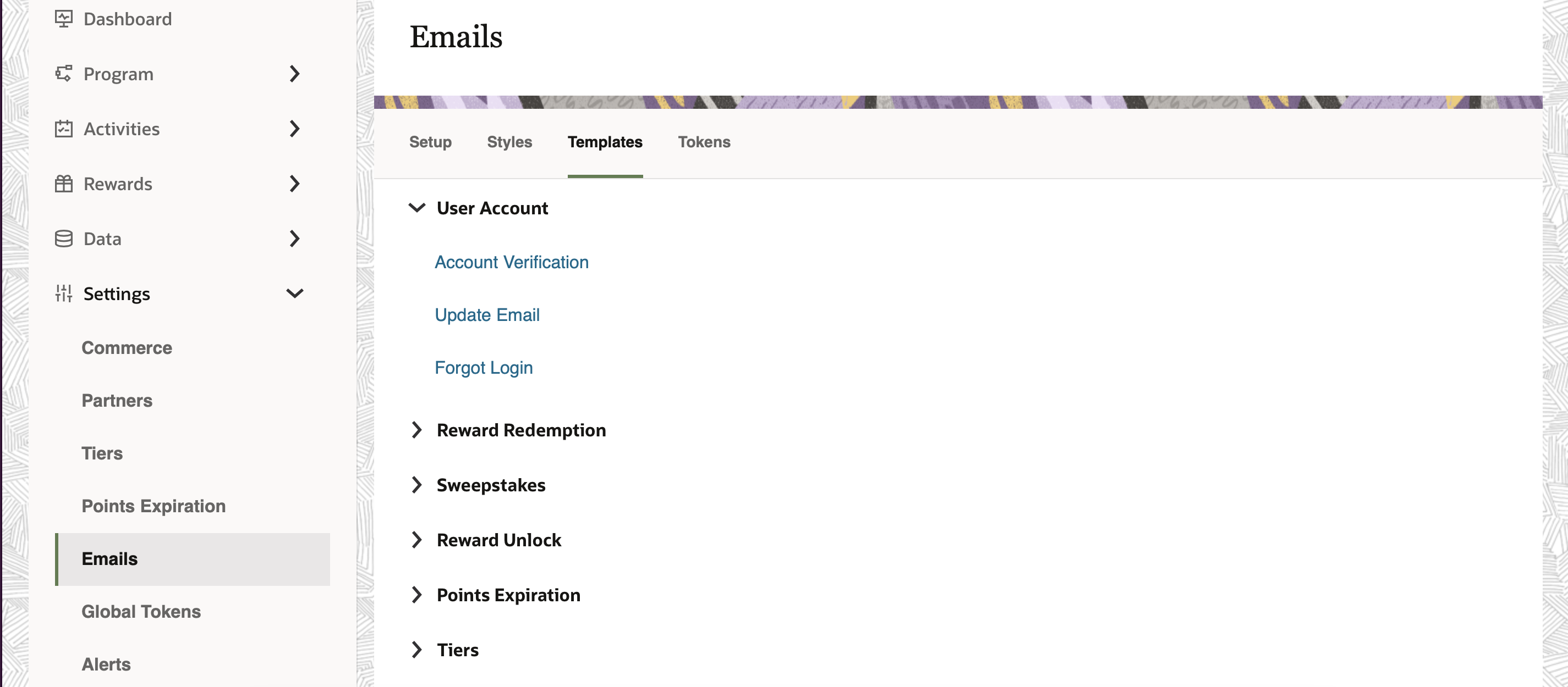 email template window email template window