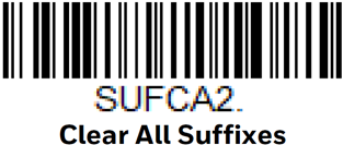 This figure shows the Clear All Suffixes barcode.