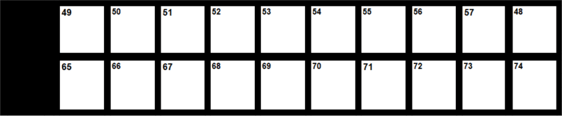This image shows the scancode values for a 20 button KDS bump bar. This image shows the scancode values for a 20 button KDS bump bar.