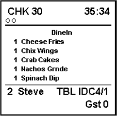 This figure shows a sample image of the chit with order type and guest count layout. This figure shows a sample image of the chit with order type and guest count layout.