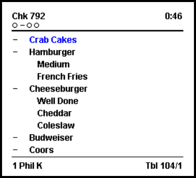 This figure shows a sample image of the chit with item status layout. This figure shows a sample image of the chit with item status layout.