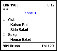 This figure shows a sample image of the chit with item status and zone identifier layout. This figure shows a sample image of the chit with item status and zone identifier layout.