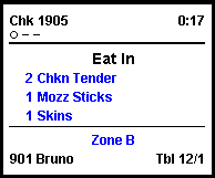 This figure shows a sample image of the chit with order type and zone identifier layout. This figure shows a sample image of the chit with order type and zone identifier layout.
