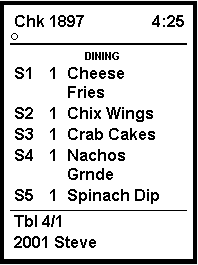 This figure shows a sample image of the chit with seat and order type layout. This figure shows a sample image of the chit with seat and order type layout.