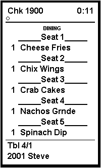 This figure shows a sample image of the chit with seat separators and order type layout. This figure shows a sample image of the chit with seat separators and order type layout.