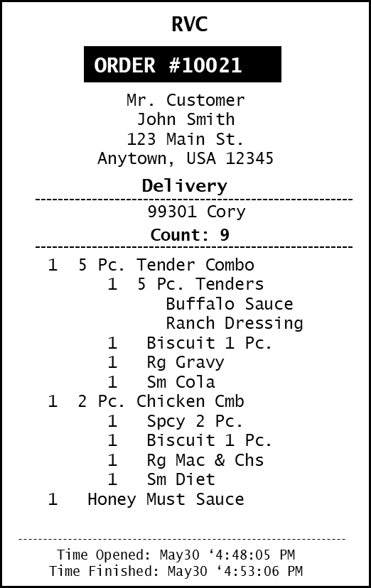 This figure shows an example image of a delivery expo chit. This figure shows an example image of a delivery expo chit.