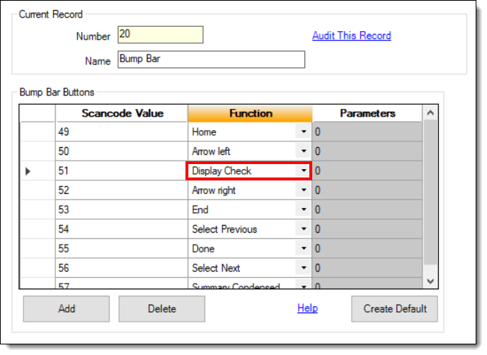 This figure shows the KDS Bump Bars module Display Check function. This figure shows the KDS Bump Bars module Display Check function.