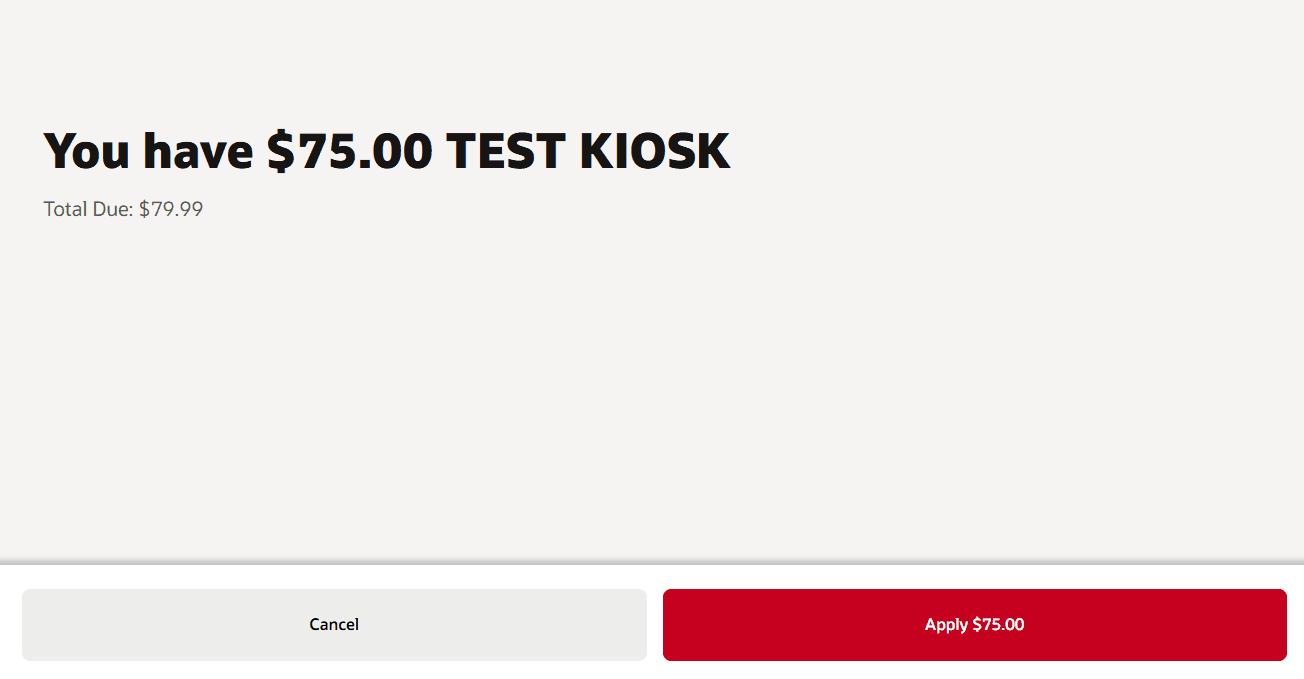 Payment Screen