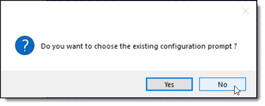 This figure shows the message prompt when configuring prompt details, specifically the ‘No’ response. This figure shows the message prompt when configuring prompt details, specifically the ‘No’ response.