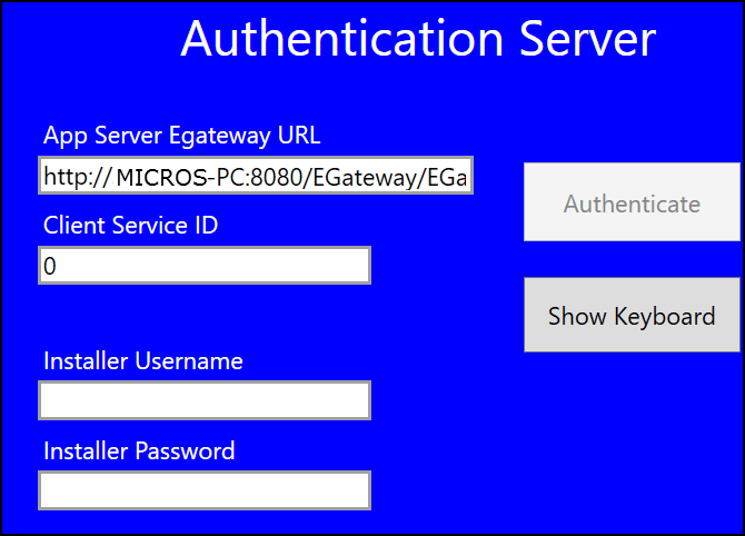 This figure shows the Authentication Server application in Simphony 2.9. This figure shows the Authentication Server application in Simphony 2.9.