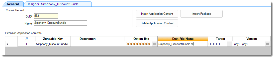 This figure shows the extension application module when entering the disk file name. This figure shows the extension application module when entering the disk file name.