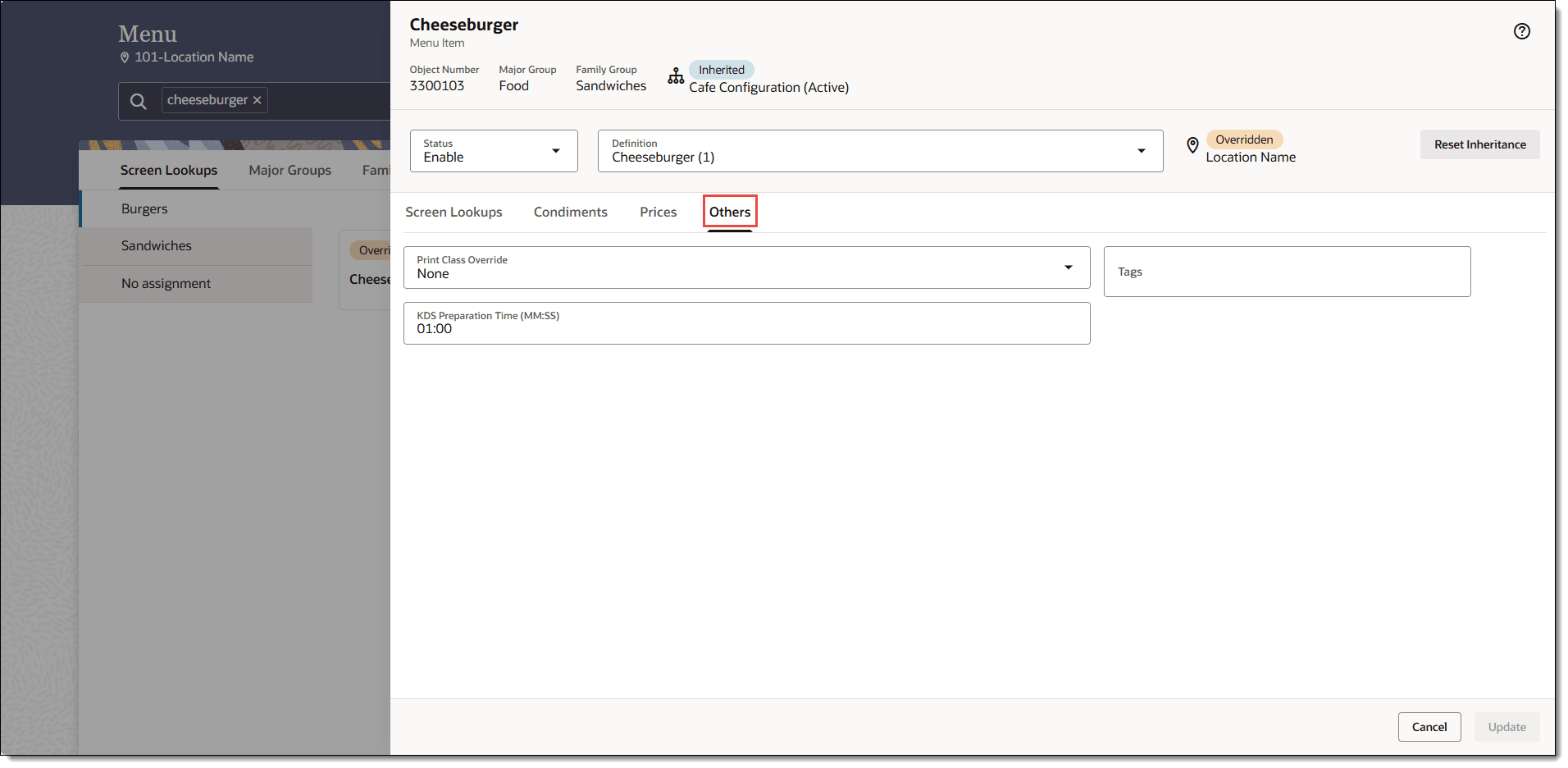 This figure shows the menu item with the Others tab indicated in red. This figure shows the menu item with the Others tab indicated in red.