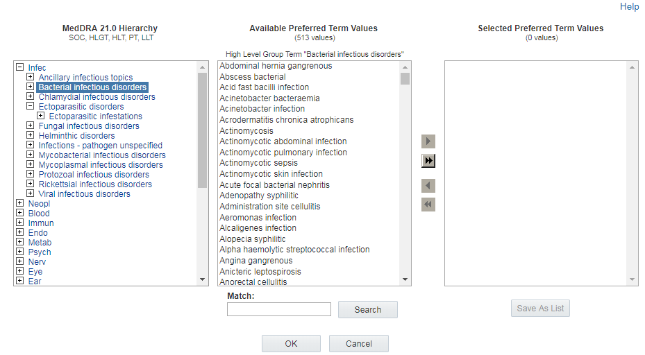 Available <level> Values section in the center of the Hierarchy Browser appear in the center. Available <level> Values section in the center of the Hierarchy Browser appear in the center.