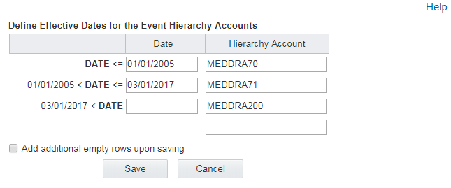 Multiple hierarchy account for the configuration Multiple hierarchy account for the configuration