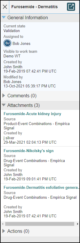 Topics Management Detail panel Topics Management Detail panel
