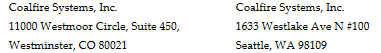 This figure shows the Coalfire Address This figure shows the Coalfire Address