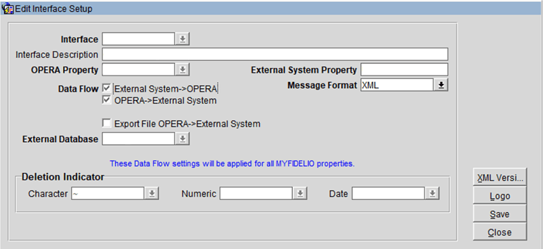 This image shows the Edit Interface Setup window This image shows the Edit Interface Setup window