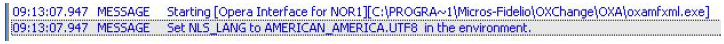 This image shows the OXI Log window This image shows the OXI Log window