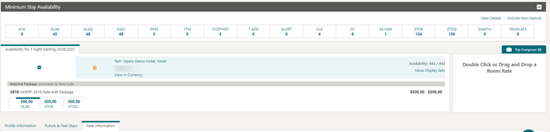 This image shows the Minimum Stay Availability screen details This image shows the Minimum Stay Availability screen details