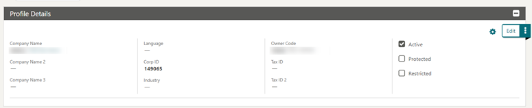 This image shows the Profile Details screen This image shows the Profile Details screen