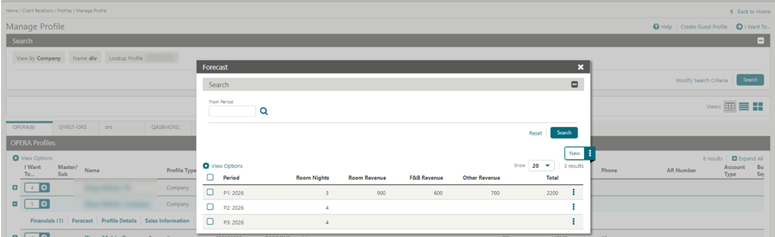 This image shows the new forecast feature added This image shows the new forecast feature added
