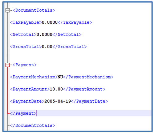 This image shows the Payment section details This image shows the Payment section details
