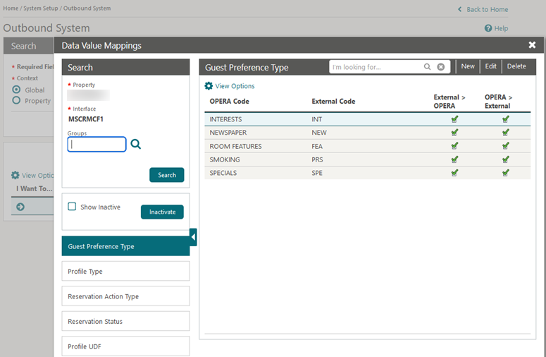 This image shows the updated Data Value Mappings screen This image shows the updated Data Value Mappings screen