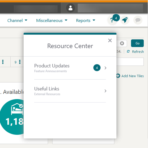This image shows links to the Resource Center menu This image shows links to the Resource Center menu