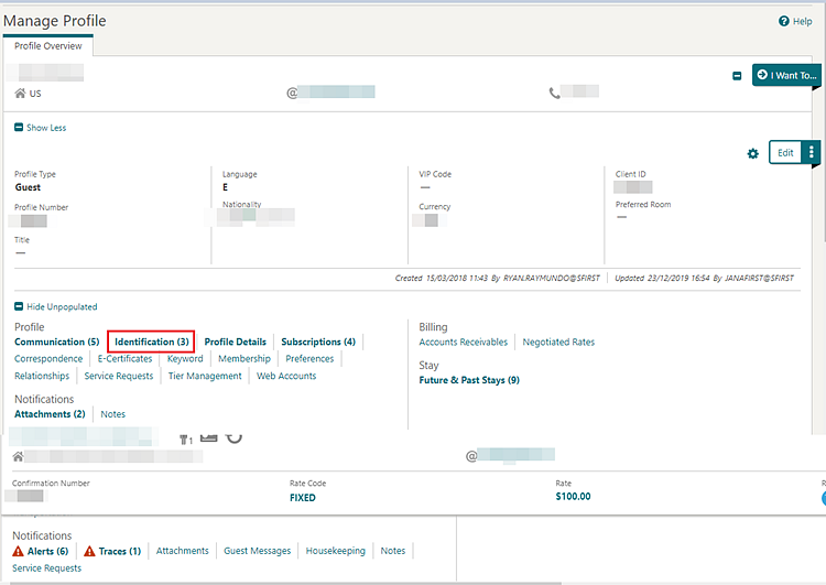 This is an image of the Manage Profile screen. This is an image of the Manage Profile screen.