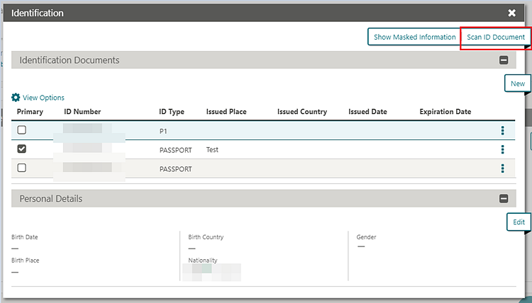 This is an image of the Identification screen. This is an image of the Identification screen.