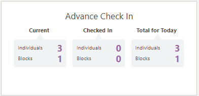 This image shows Advance Check in This image shows Advance Check in