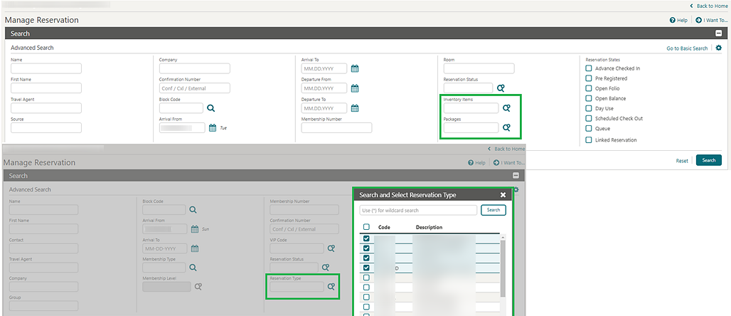 Manage Reservations