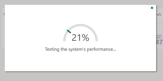 This figure shows the Performance Test in progress. This figure shows the Performance Test in progress.
