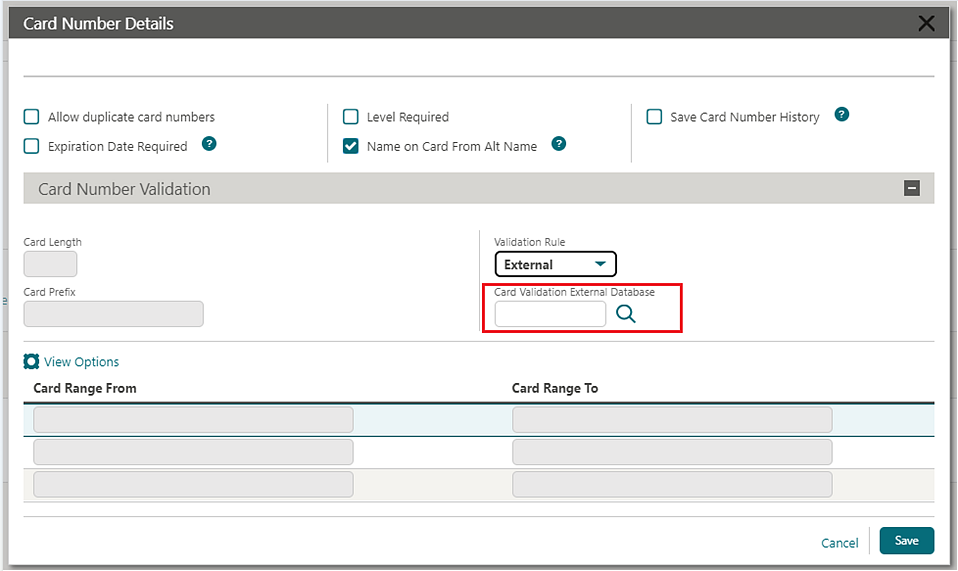 Card Number Details Card Number Details