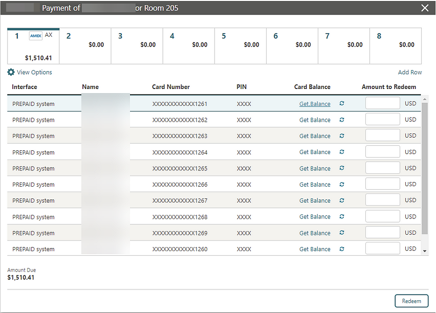 Payment screen Payment screen