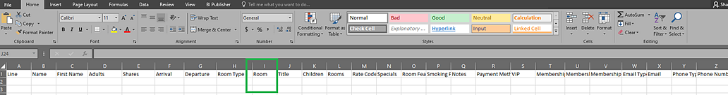 Import Rooming List Import Rooming List