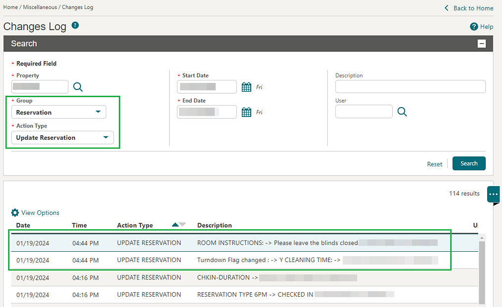 Changes Log - Search Changes Log - Search