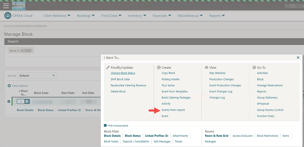 Manage Block Manage Block