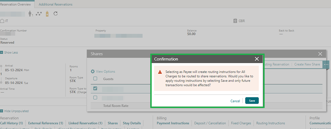 Reservation Overview, Shares Confirmation pop-up. Reservation Overview, Shares Confirmation pop-up.
