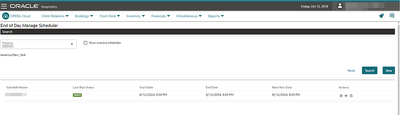 End of Day Manage Scheduler End of Day Manage Scheduler