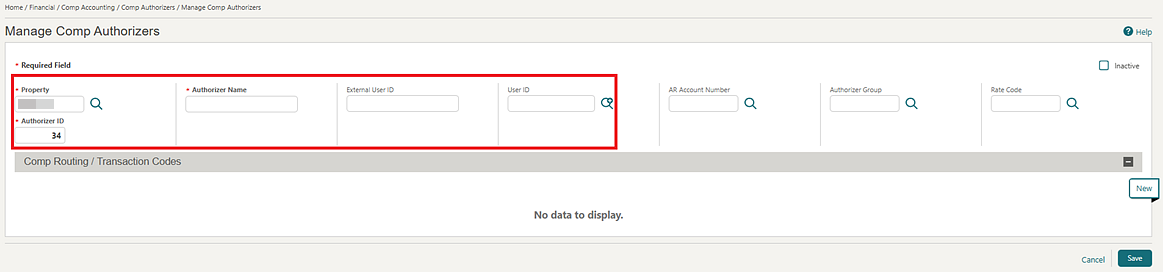 Manage Comp Authorizers Manage Comp Authorizers
